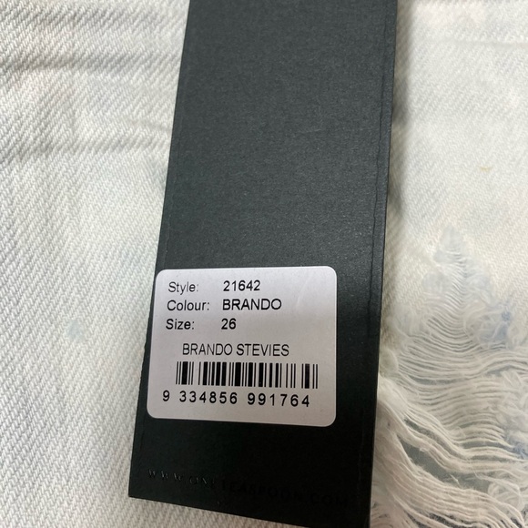 NEW!!!! One Teaspoon Brando Stevies Shorts Light‎ Wash High Waist Classic Sz 26 - Picture 2 of 11